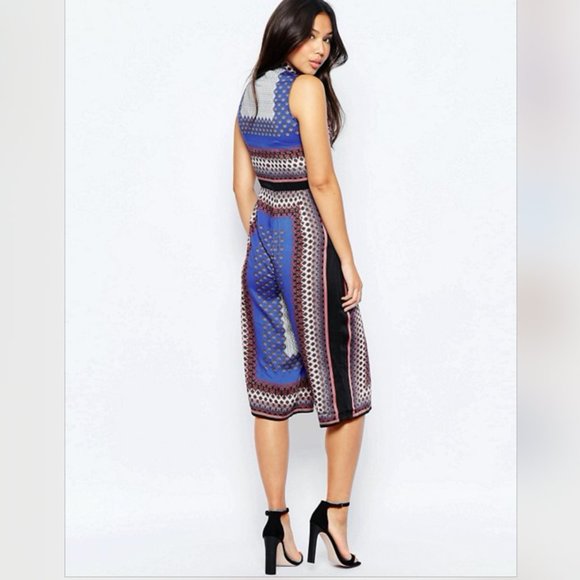 ASOS Culotte Jumpsuit In Scarf Print - Picture 2 of 7